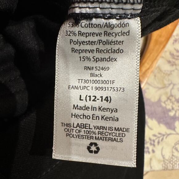 Time and Tru Size Large New with tags Black Jeggings Goth Whimsygoth Comfy - Picture 8 of 9